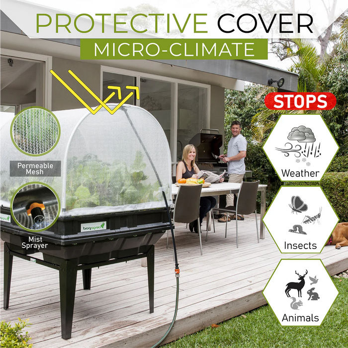 Replacement VegeCover Kit – Large (includes poles, connectors, hinge clips, misters and mesh cover)