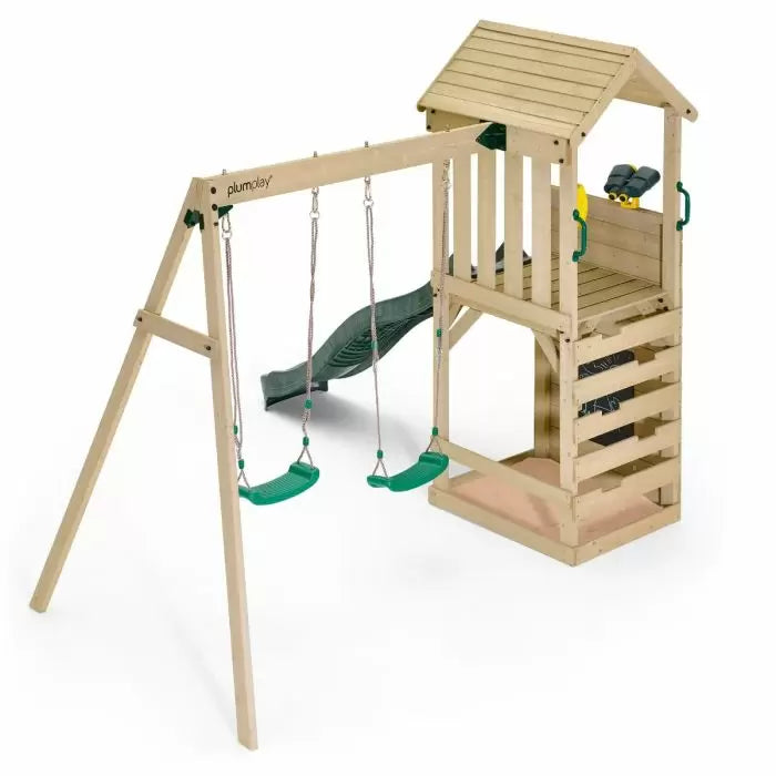 Plum Lookout Tower Play Centre with Swings and Monkey Bars | Outdoor Adventure Playset for Kids (Incl. Free Perth Delivery)