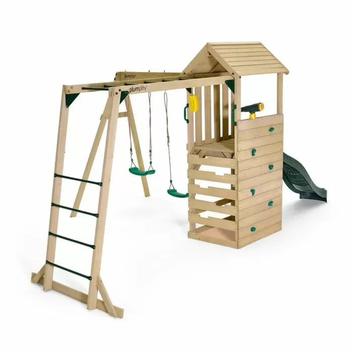 Plum Lookout Tower Play Centre with Swings and Monkey Bars | Outdoor Adventure Playset for Kids (Incl. Free Perth Delivery)