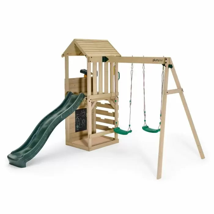 Plum Lookout Tower Playcentre with Swings | Wooden Adventure Climbing Frame for Kids (Incl. Free Perth Delivery)