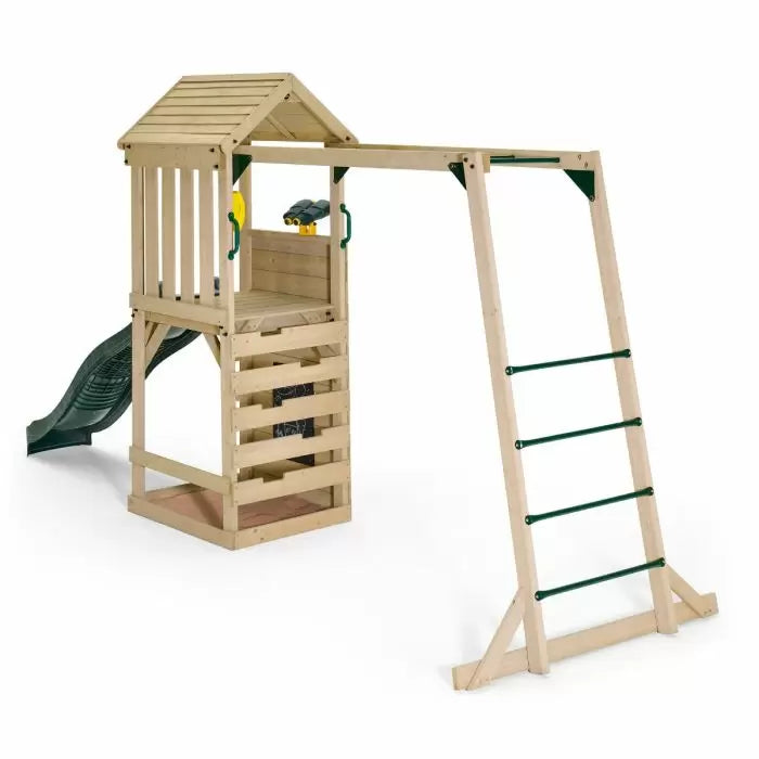 Plum Lookout Tower Playcentre with Monkey Bars | Wooden Adventure Playset for Kids (Incl. Free Perth Delivery)