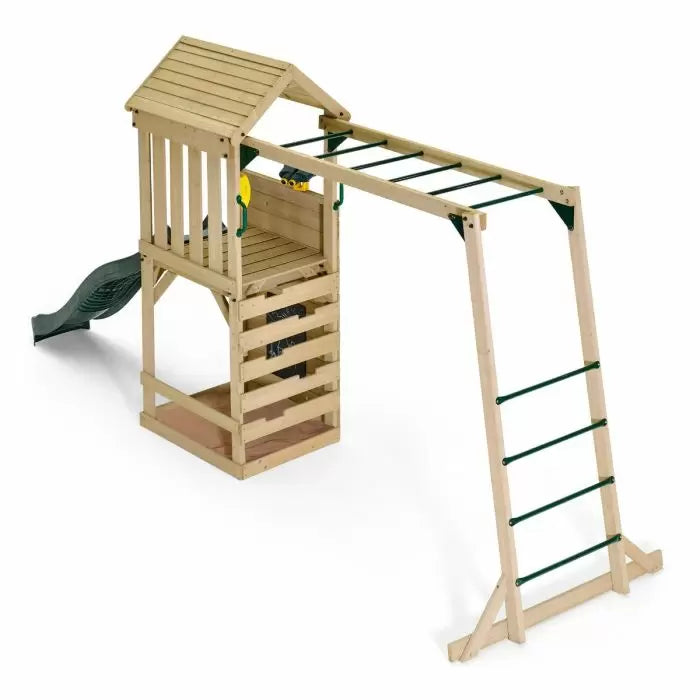 Plum Lookout Tower Playcentre with Monkey Bars | Wooden Adventure Playset for Kids (Incl. Free Perth Delivery)