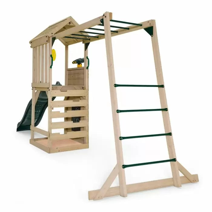 Plum Lookout Tower Playcentre with Monkey Bars | Wooden Adventure Playset for Kids (Incl. Free Perth Delivery)