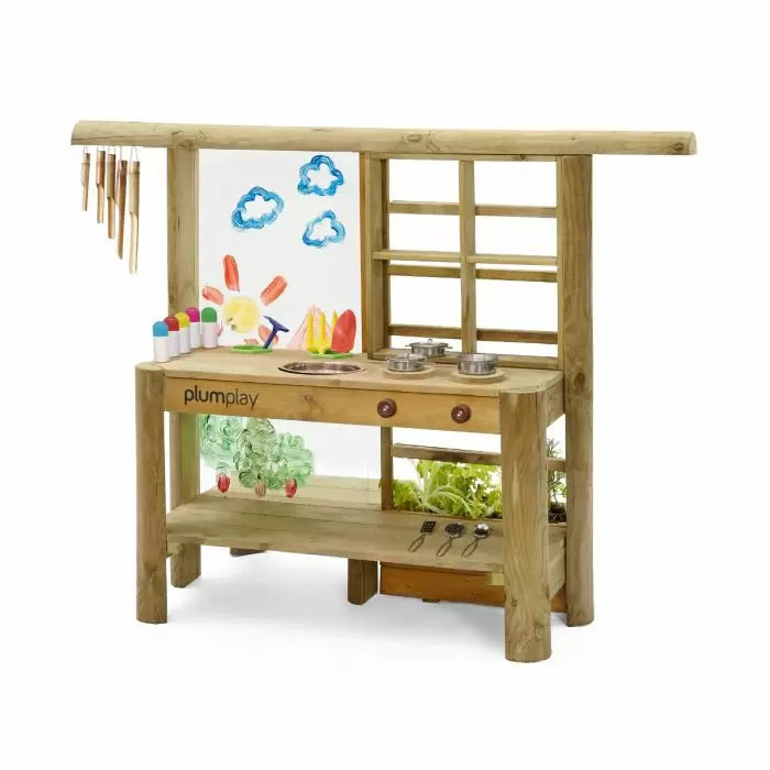 Plum Mud Pie Kitchen | Outdoor Wooden Play Kitchen for Kids (Incl. Free Perth Delivery)