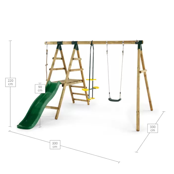 Meerkat Wooden Playcentre | Swing | 6ft Slide| Double Glider| Climbing Rope (Incl. Free Perth Delivery)