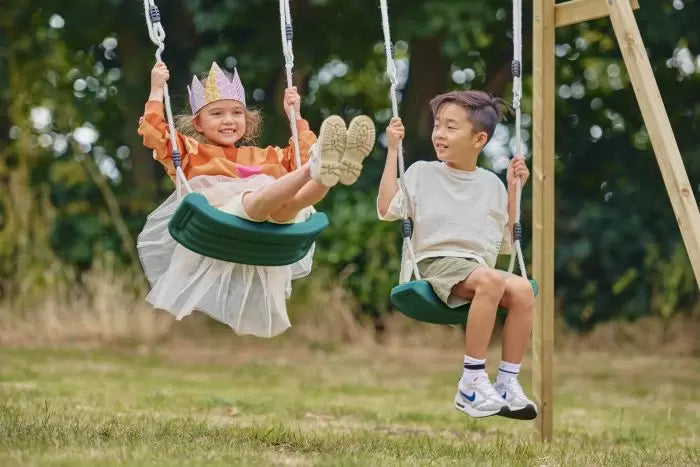 Plum Lookout Tower Playcentre with Swings | Wooden Adventure Climbing Frame for Kids (Incl. Free Perth Delivery)