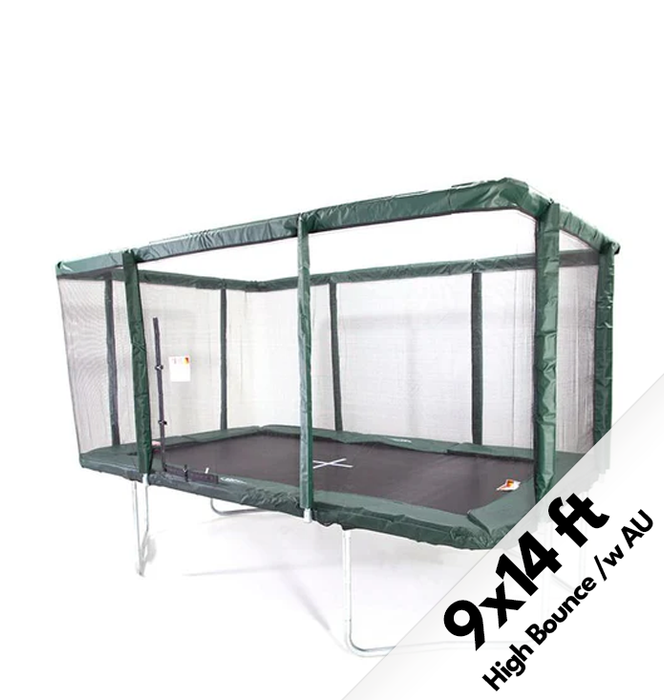GeeTramp Force 9x14ft Rectangle Trampoline - High Bounce /w AU Springs