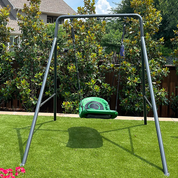 GOBAPLAY Single Swing Set with Boat Swing