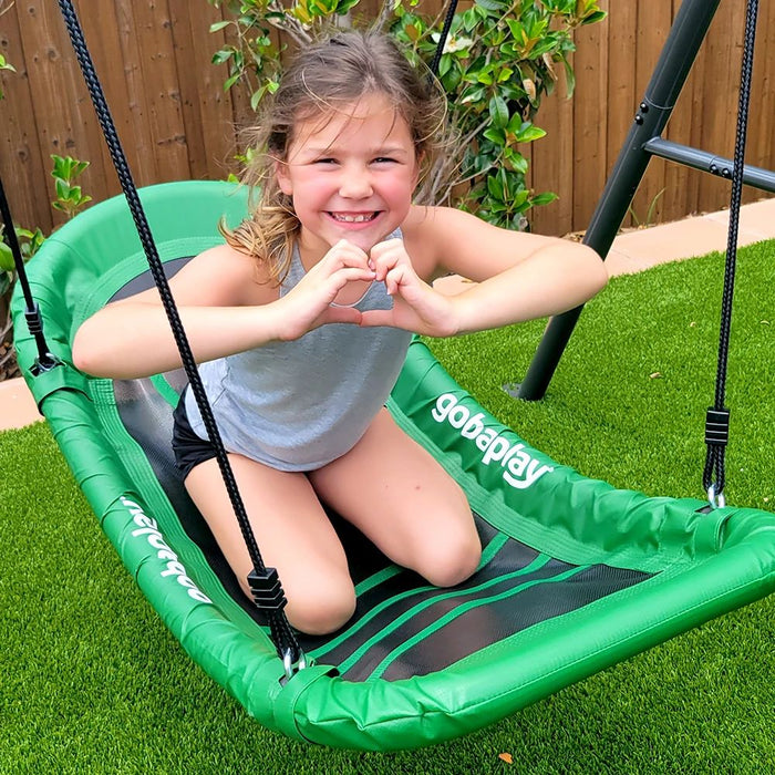 GOBAPLAY Single Swing Set with Boat Swing