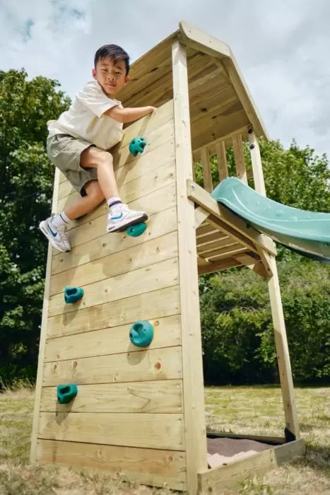 Plum Lookout Tower Playcentre with Monkey Bars | Wooden Adventure Playset for Kids (Incl. Free Perth Delivery)